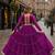 Purple Laheriya Free Size Stitched Navratri Lehenga Choli with Gota Patti & Mirro Work