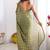 Green gold check chiffon saree with handcrafted zarkan work