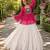 Rani&White Cotton Free Size Stitched Navratri Lehenga Choli with Kutchi Gamthi Patchework