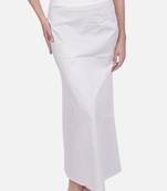 Neckbook white solid drawstring best slim fit saree shapewear for women