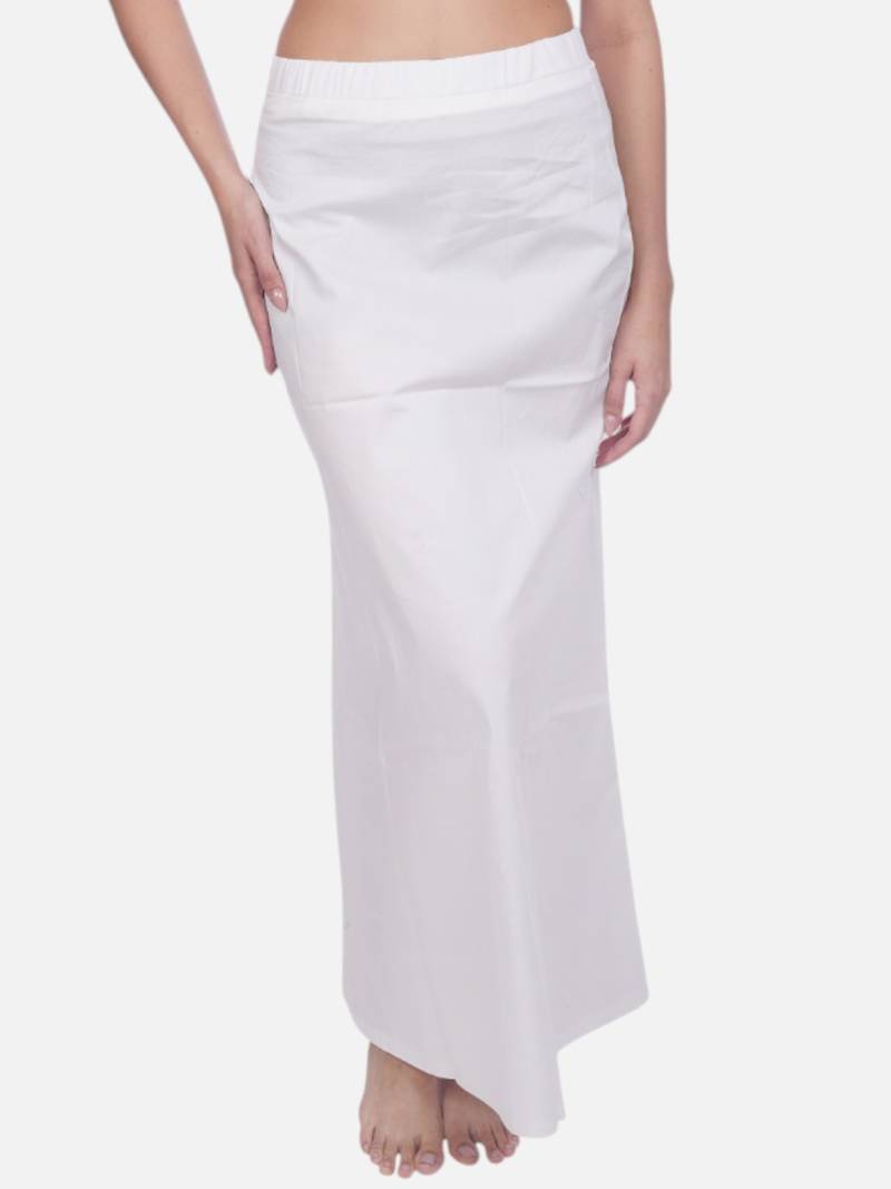 Neckbook white solid drawstring best slim fit saree shapewear for women