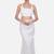 Neckbook white solid drawstring best slim fit saree shapewear for women