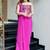 Dark pink ready-to-wear rangoli silk blend drape saree set