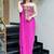 Dark pink ready-to-wear rangoli silk blend drape saree set