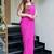 Dark pink ready-to-wear rangoli silk blend drape saree set
