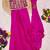 Dark pink ready-to-wear rangoli silk blend drape saree set