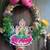  handmade shubh labh door hanging with ganesh lakshmi design pink pom pom tassels pearl strings and bells