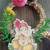  handmade shubh labh door hanging with ganesh lakshmi design pink pom pom tassels pearl strings and bells