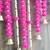  handmade shubh labh door hanging with ganesh lakshmi design pink pom pom tassels pearl strings and bells