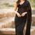 Black georgette saree with heavy multi-embroidery stitch work