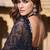 Black georgette saree with heavy multi-embroidery stitch work