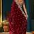 Fendy satin saree with full c-pallu cut-work embroidery