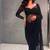 Black mono net saree with heavy all-over multi-embroidery