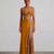 Mustard yellow embroidered dupion silk co ord set