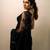 Black georgette saree with heavy multi-embroidery stitch work