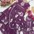 Purple faux georgette digital print 3-layer ruffle lehenga saree set
