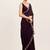 Wine georgette saree with hand work & zarkan diamond blouse