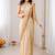 Peach star georgette lehenga saree with attached pallu & sequins blouse