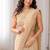 Peach star georgette lehenga saree with attached pallu & sequins blouse