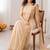 Peach star georgette lehenga saree with attached pallu & sequins blouse