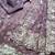 Lavender soft organza saree with floral embroidery & raw silk blend blouse
