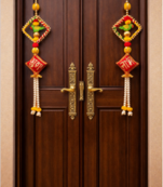  handmade shubh labh hanging with parrot design decorative door wall hanging for home entrance 