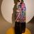 Multicolor shilpa shetty patola print georgette saree with sequins & swarovski