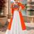 Orange  Readymade Frill Lehenga With Kutch Work Kurti For Navratri Kediya - full stitched free size