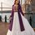 Wine  Readymade Frill Lehenga With Kutch Work Kurti For Navratri Kediya - full stitched free size