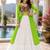 Parrot  Readymade Frill Lehenga With Kutch Work Kurti For Navratri Kediya - full stitched free size
