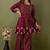 Ethnic Motifs Printed Gotta Patti A-Line Kurti & Sharara With Dupatta