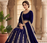 Royal blue embroidered lehenga choli set with dupatta for women