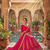 Rani pink embroidered lehenga choli set with dupatta for women