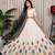 White Embroidery and sequins Aari mirror Silk Blend Lahenga Choli Set