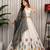 White Embroidery and sequins Aari mirror Silk Blend Lahenga Choli Set
