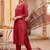 Women Ethnic Motifs Regular Thread Work Kurta with Trousers & With Dupatta