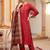 Women Ethnic Motifs Regular Thread Work Kurta with Trousers & With Dupatta