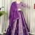 Lavender Embroidery and sequins Aari mirror Silk Blend Lahenga Choli Set