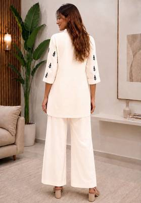Elegant embroidered daily wear cotton co-ord set for women 3