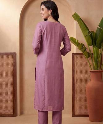 Women Ethnic Motifs Embroidered Regular Thread Work Kurta with Trousers & With Dupatta 4