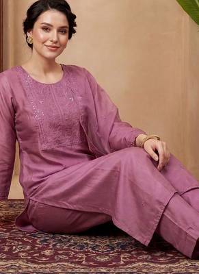 Women Ethnic Motifs Embroidered Regular Thread Work Kurta with Trousers & With Dupatta 5