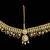 white color kundan & agate stone maang tikka | gold plated