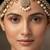 white color kundan & agate stone maang tikka | gold plated