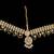 white color kundan & agate stone maang tikka | gold plated