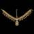 gold color kundan & agate stone maang tikka | gold plated