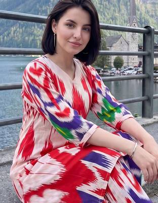 Women Ethnic Motifs Printed Regular Pure Cotton Kurta with Trousers 5