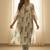 Floral Printed Empire V-Neck Pure Cotton A-Line Kurta with Trousers