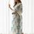 Floral Printed Empire V-Neck Pure Cotton A-Line Kurta with Trousers