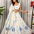 White Embroidery and sequins Aari mirror Vichitra Silk Blend Lahenga Choli Set 