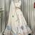 White Embroidery and sequins Aari mirror Vichitra Silk Blend Lahenga Choli Set 